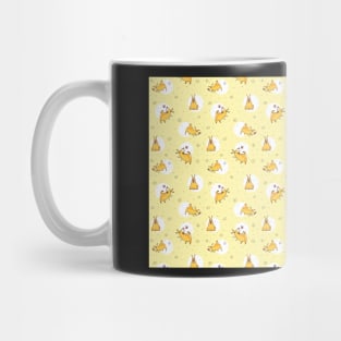 Curious Dogs and butterfly pet bandana Mug